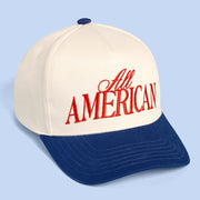 All American Trucker Hat - embroidered snapback