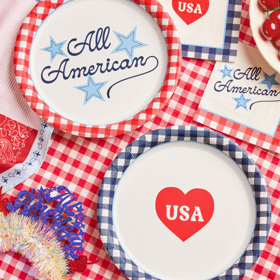 All American Plates - 24 paper plates