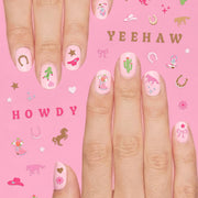 Cowgirl Nail Stickers - 4-Sheet Paper Sticker Set