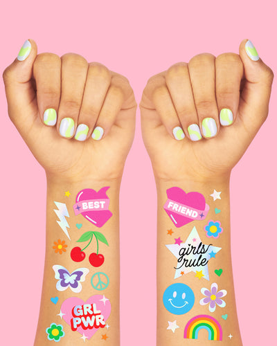 Girl Power Temporary Tattoos - 112 temporary tattoos