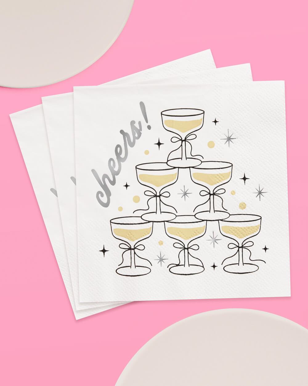 Gold Cheers Napkins - 50 foil napkins