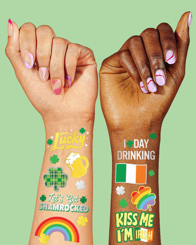 Shamrocked Tats - 54 foil temporary tattoos
