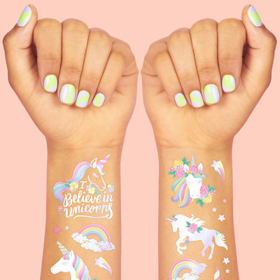 Unicorn Tats - 52 foil temporary tattoos