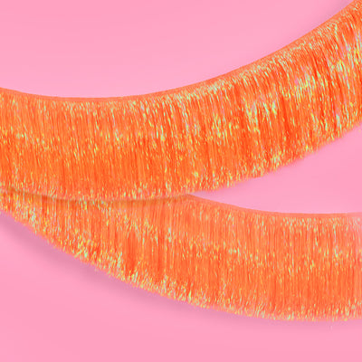 Orange Fringe Banner - iridescent banner