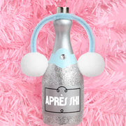 Après Ski Ornament - silver glitter ornament