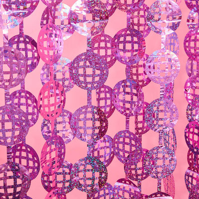 Pink Disco Curtain - iridescent foil curtain