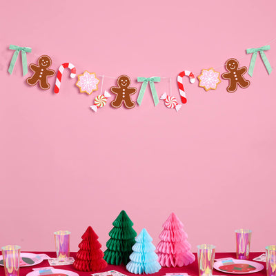 Bake it Merry - pink Christmas banner