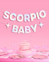 Scorpio Baby Banner - iridescent foil banner