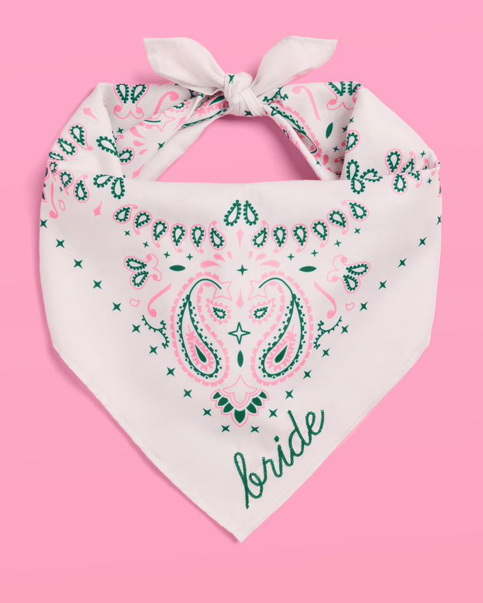 Camp Bride Bandana - embroidered bandana