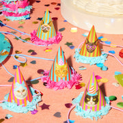 Cat Mini Party Hats - 10 paper hats