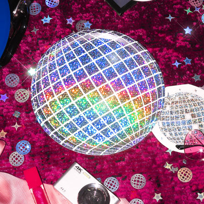 Shimmer Disco Plates - 25 foil paper plates
