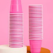 Baby Pink Shot Glasses - 50 plastic shot glasses