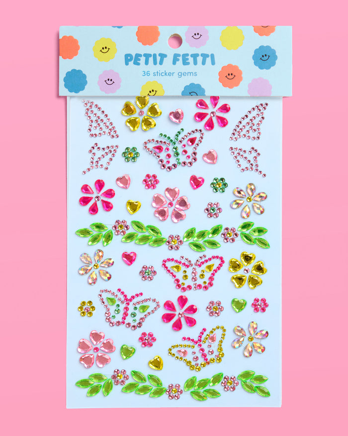 Butterfly Gem Set - 36 adhesive face gems