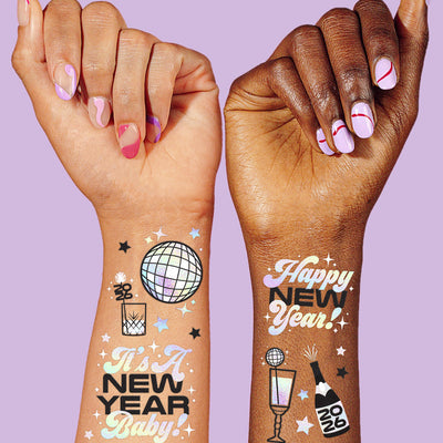 NYE 🪩Tats - 40 foil temporary tattoos