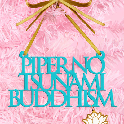 Piper No! Ornament - aqua ornament