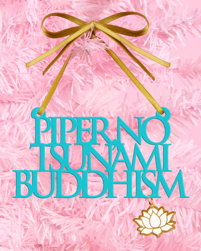 Piper No! Ornament - aqua ornament