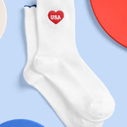 America 250 Socks - white crew socks