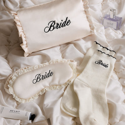 Bride Beauty Trio - bag, eye mask + socks