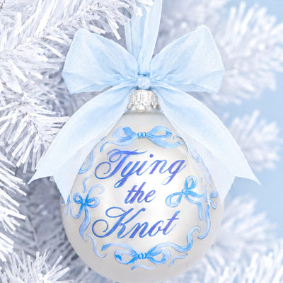 Tying the Knot Ornament - Glass Ball Ornament