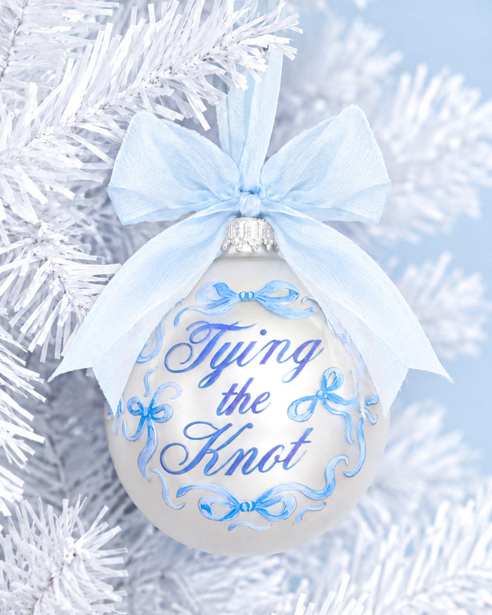 Tying the Knot Ornament - Glass Ball Ornament
