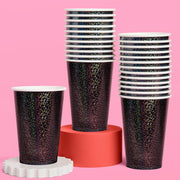 Black Shimmer Cups - 50 paper cups