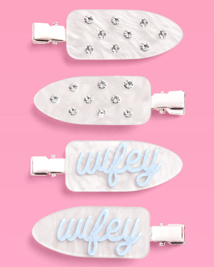 Wifey Beauty Clips - 4 pc acrylic hair clips