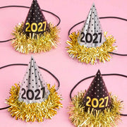 2027 NYE Mini Party Hats - 10 paper cone hats
