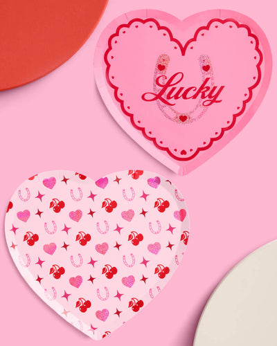 Lucky in Love Plates - 24 paper plates