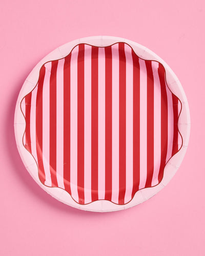 Candy Stripe Plates - 9in Paper Plates