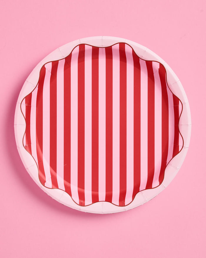 Candy Stripe Plates - 9in Paper Plates