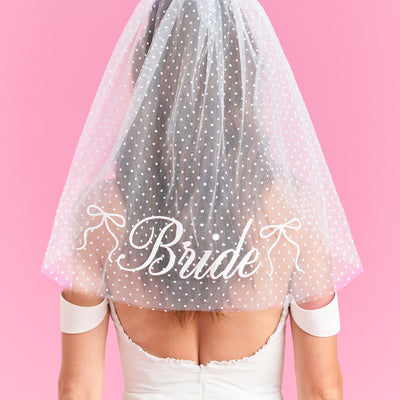 Dotted Bride Veil - embroidered bridal veil