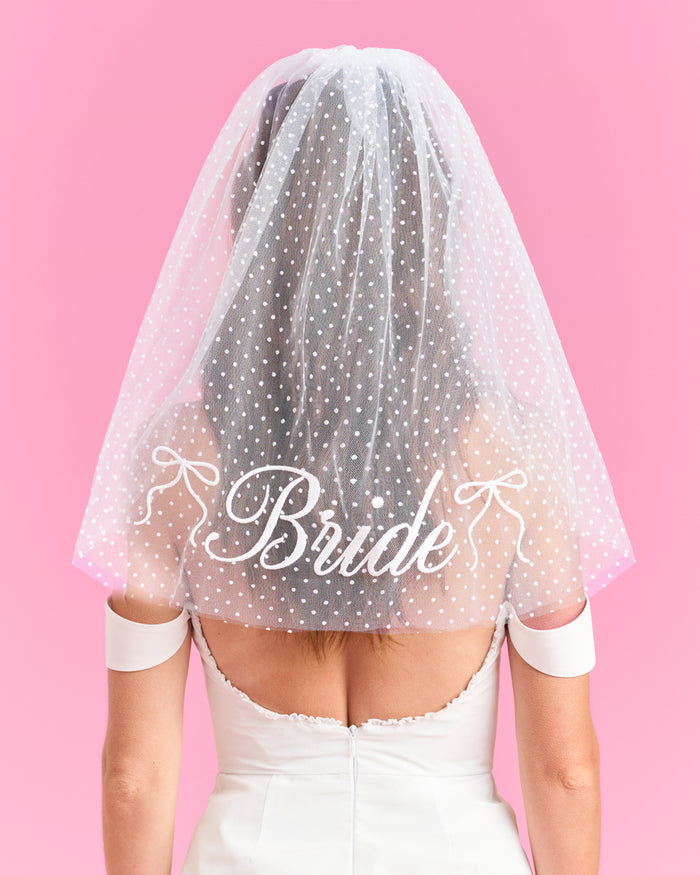 Dotted Bride Veil - embroidered bridal veil