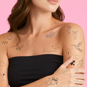 Realistic Fine Line Tattoos - 4 tattoo sheets