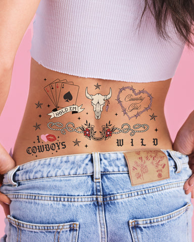 Country Girl Tats - 38 temporary tattoos