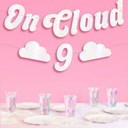 Cloud Nine Banner - white iri foil banner