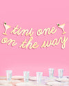Tini One On The Way Banner - gold foil banner