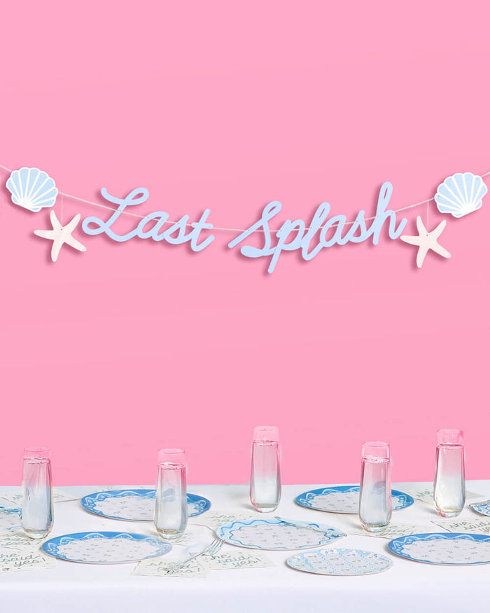 Last Splash Banner - matte blue banner