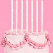 White Glitter Candles Bundle
