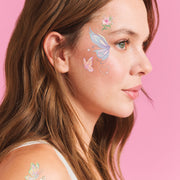 Butterfly Face Tattoos - 80 pastel temporary tattoos