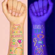 Neon Gamer Tattoos - 60 temporary tattoos
