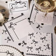 Little Black Bow Napkins - 24 paper napkins