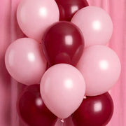 Burgundy + Pink Balloon Pack - 24 latex balloons