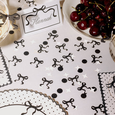 Little Black Bow Confetti - 200 pc glitter confetti