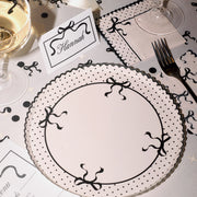 Little Black Bow Plates - 25 paper plates