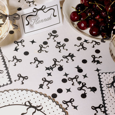 Little Black Bow Confetti - 200 pc glitter confetti