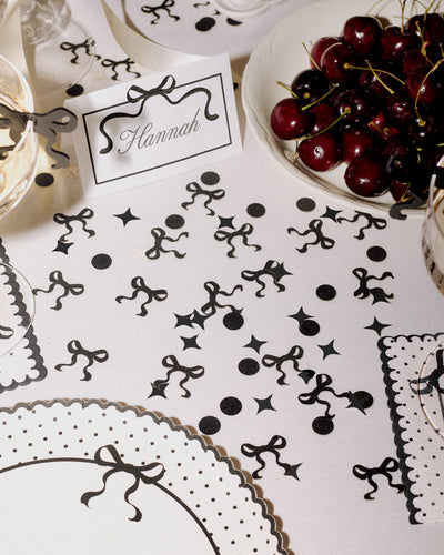 Little Black Bow Confetti - 200 pc glitter confetti