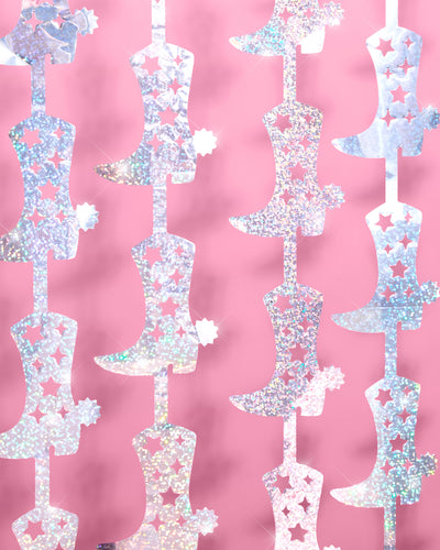 Hoedown Curtain - iridescent foil curtain