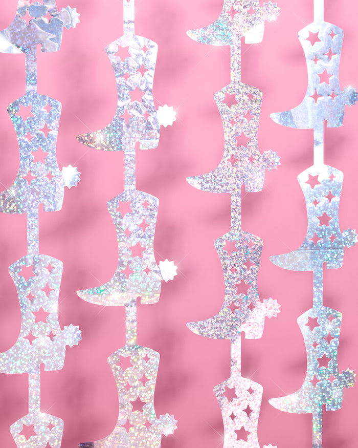 Hoedown Curtain - iridescent foil curtain