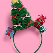 Christmas Tree Headband - green tulle headband