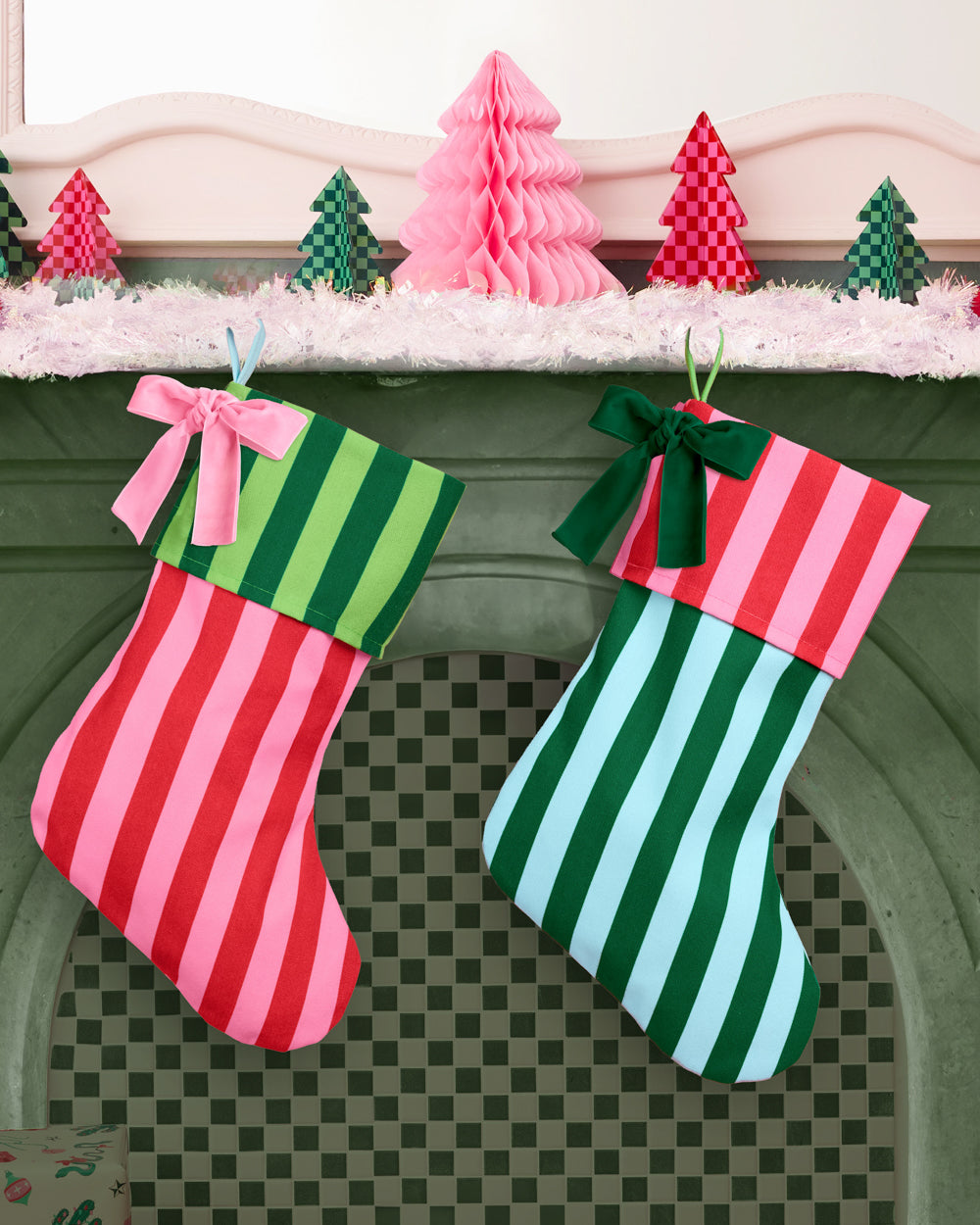 Striped Stocking Set - 2 pieces